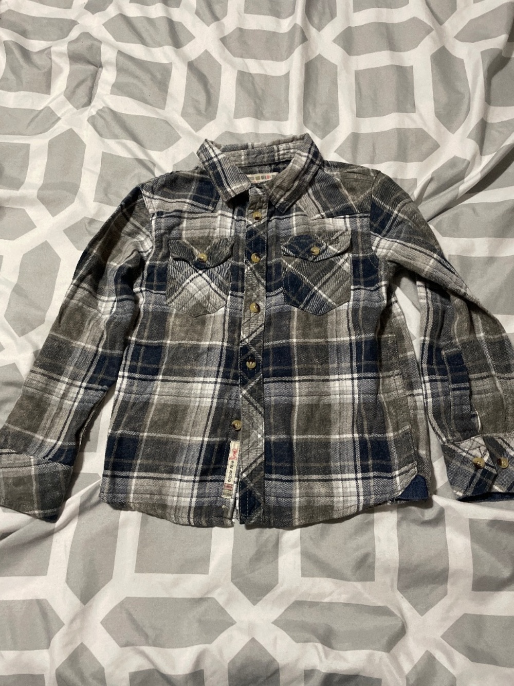 plaid button up long sleeve